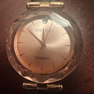 Ellen Tracy Gold Diamond Watch